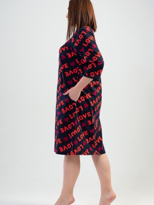 Woman Big Size Love You Homedress Woman Big Size Love You Homedress