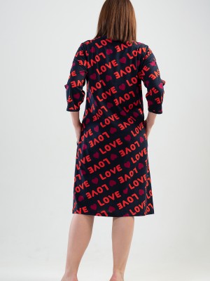Woman Big Size Love You Homedress Woman Big Size Love You Homedress