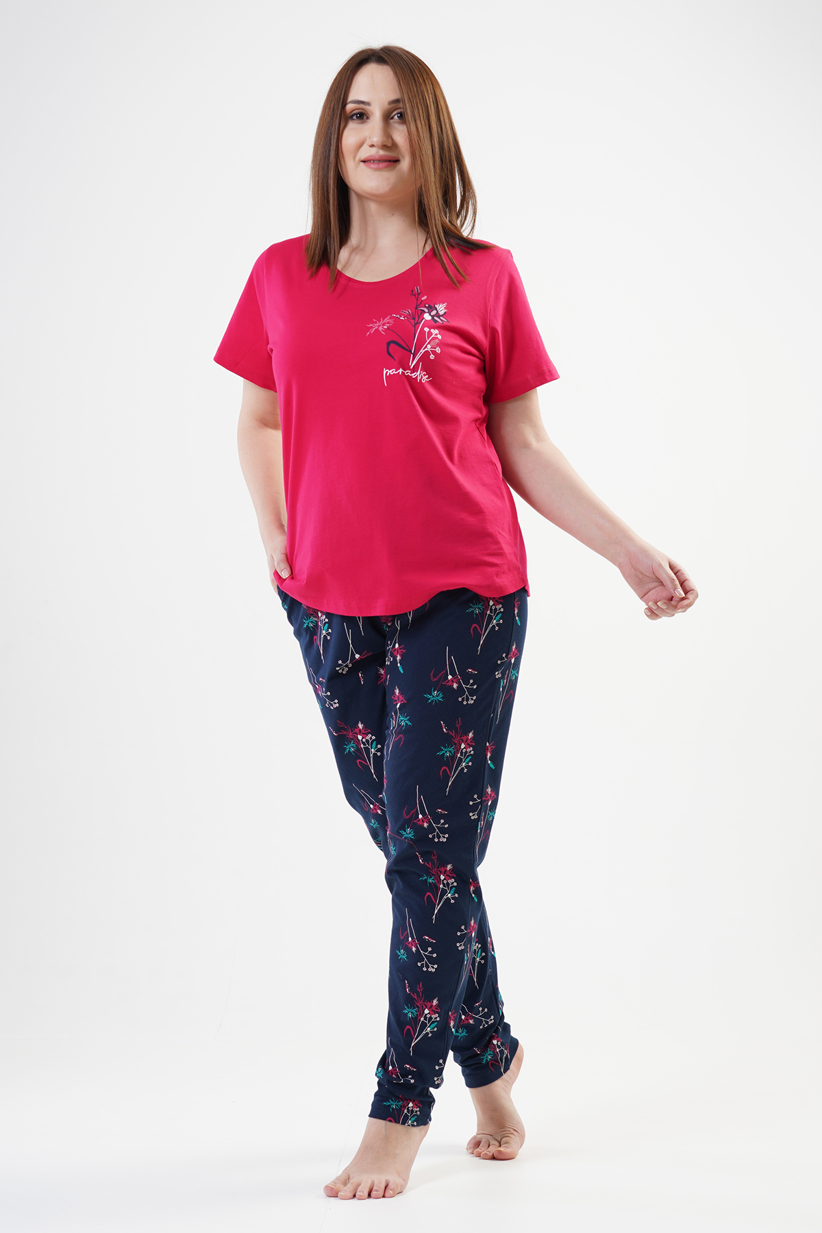 Woman Big Size Paradise Pyjama Set Woman Big Size Paradise Pyjama Set
