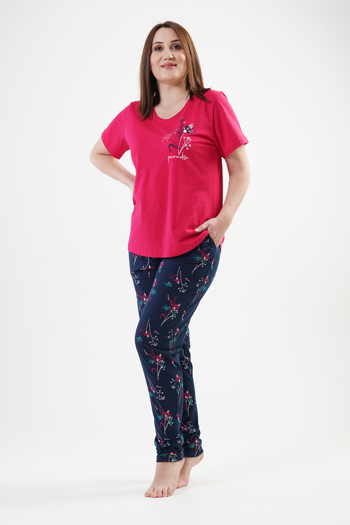 Woman Big Size Paradise Pyjama Set Woman Big Size Paradise Pyjama Set