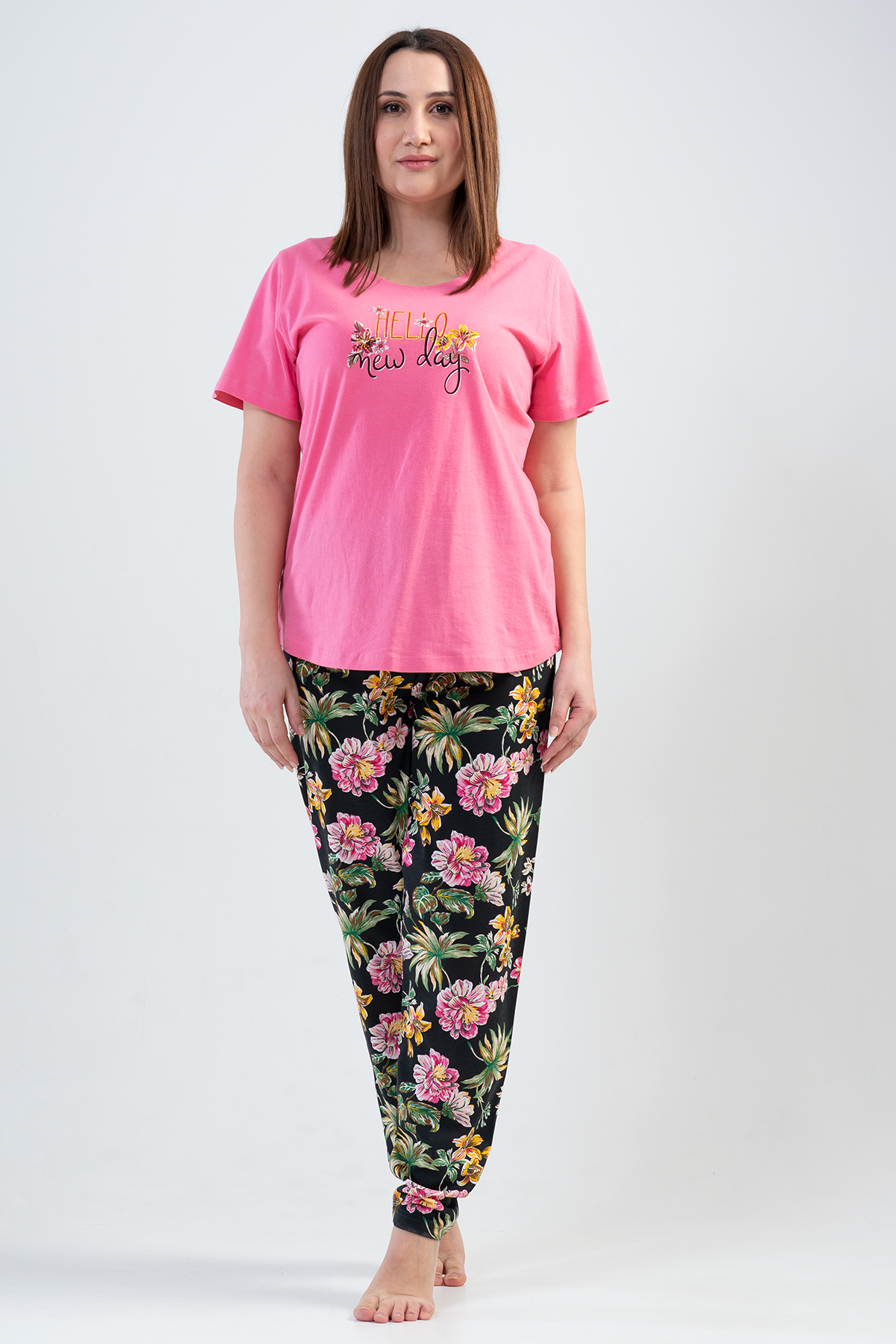 Woman Big Size Notice Pyjama Set Woman Big Size Notice Pyjama Set