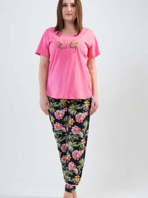 Woman Big Size Notice Pyjama Set Woman Big Size Notice Pyjama Set