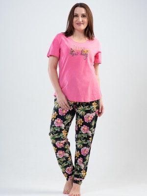 Woman Big Size Notice Pyjama Set Woman Big Size Notice Pyjama Set
