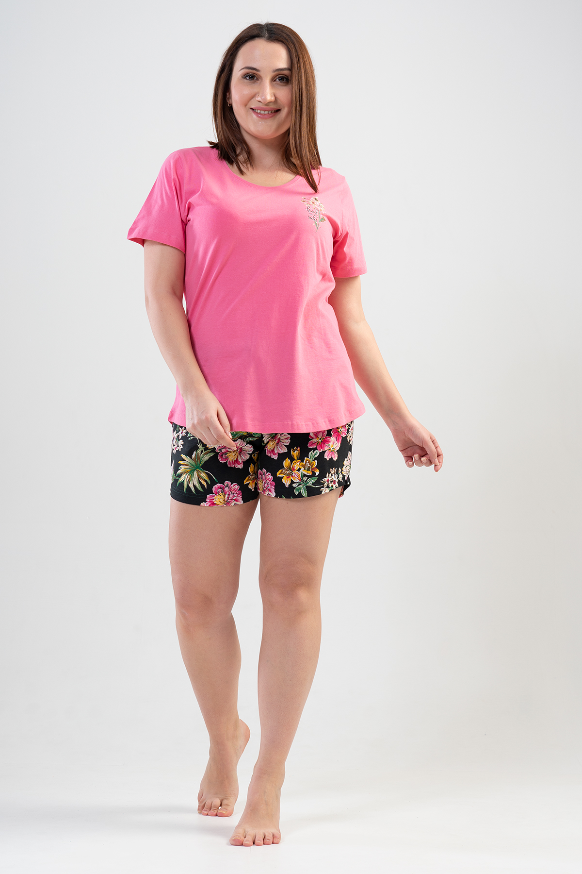 Woman Big Size Notice Short Set Woman Big Size Notice Short Set