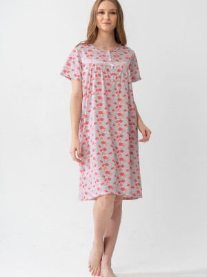 Woman Grandma Short Sleeve Nightgown Woman Grandma Short Sleeve Nightgown