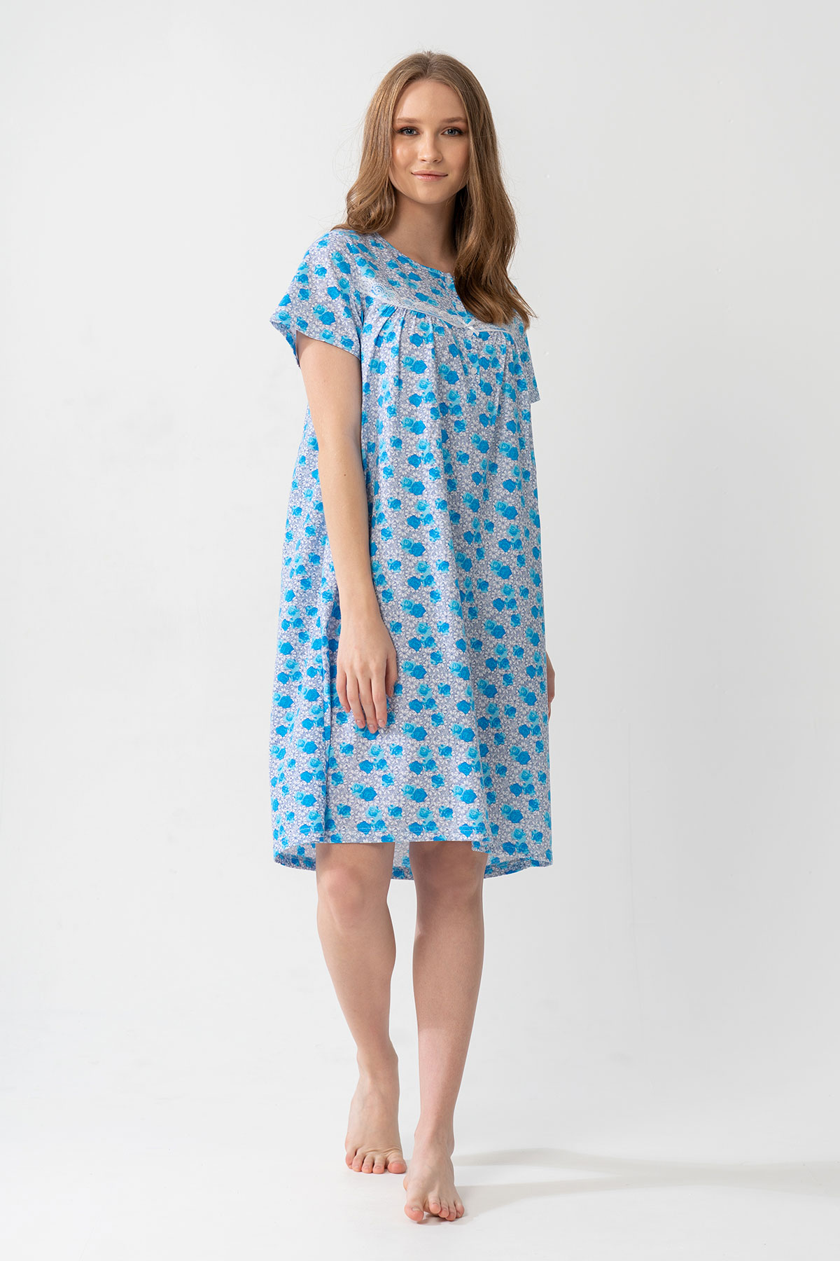 Woman Grandma Short Sleeve Nightgown Woman Grandma Short Sleeve Nightgown