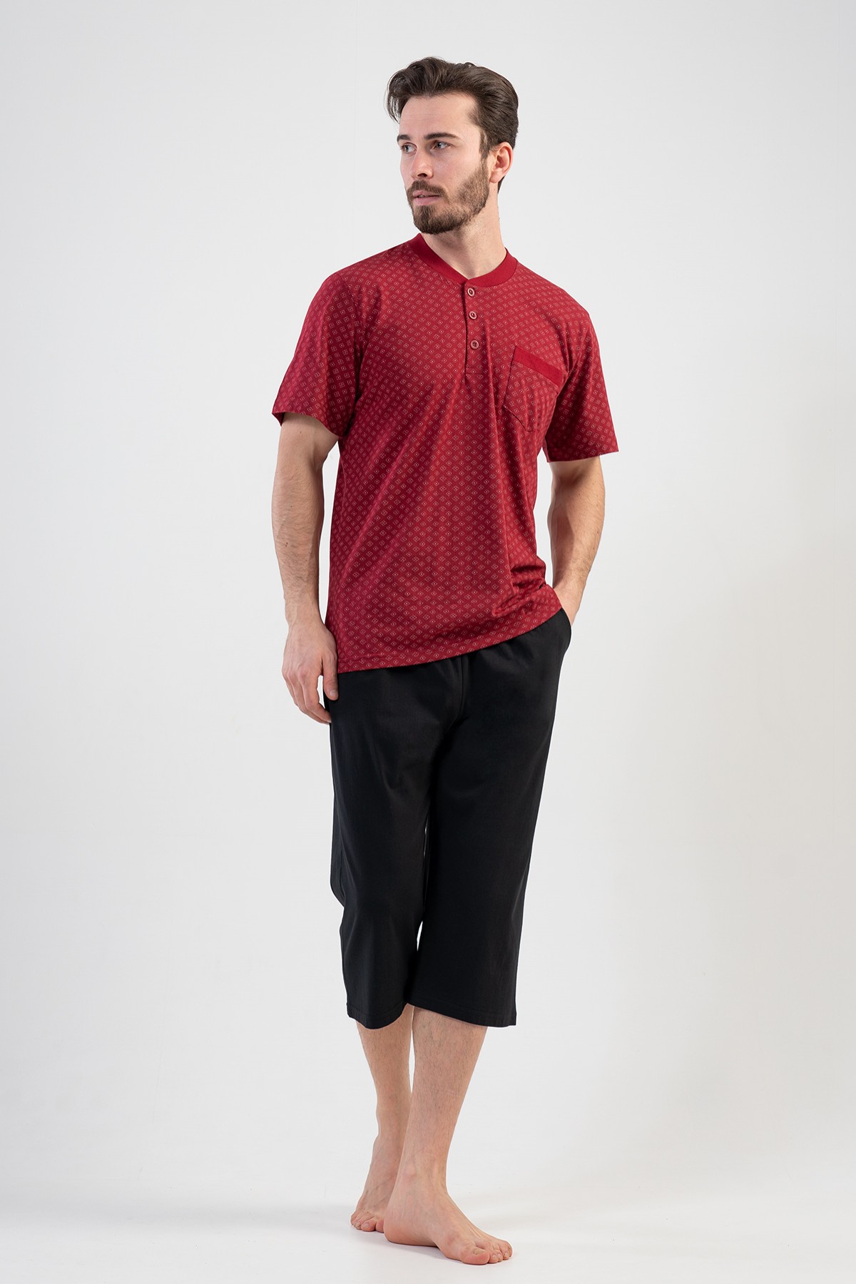 Man Recycled Bordeaux Capri Set Man Recycled Bordeaux Capri Set