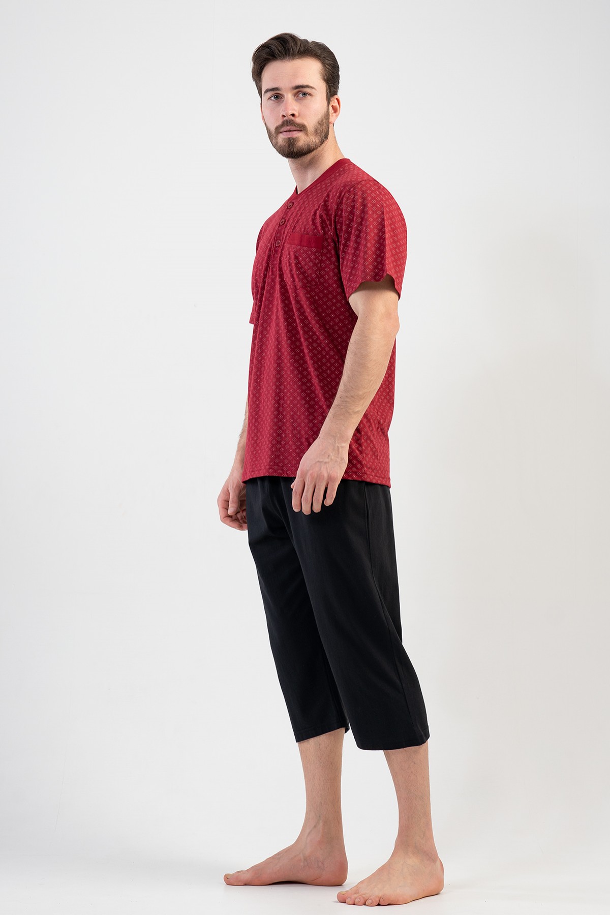 Man Recycled Bordeaux Capri Set Man Recycled Bordeaux Capri Set