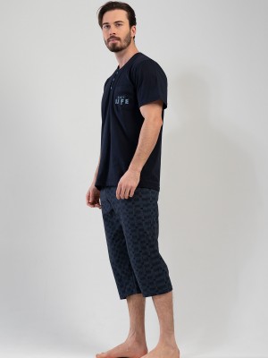 Man Tena Short Sleeve Capri Set Man Tena Short Sleeve Capri Set