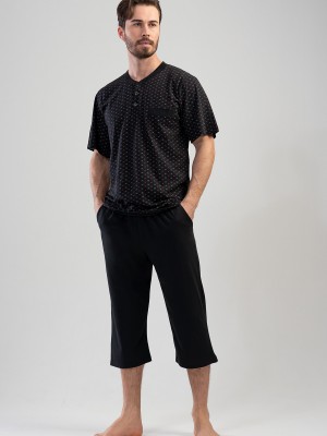 Man Desa Buttoned Capri Set Man Desa Buttoned Capri Set