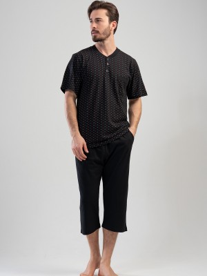 Man Desa Buttoned Capri Set Man Desa Buttoned Capri Set