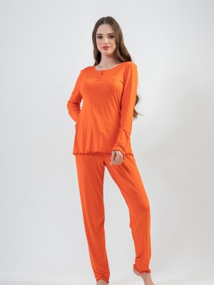 Woman Salmon Pyjama Set Woman Salmon Pyjama Set