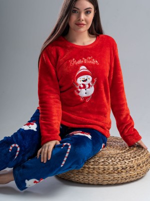 Woman Soft Christmas Pyjama Set Woman Soft Christmas Pyjama Set