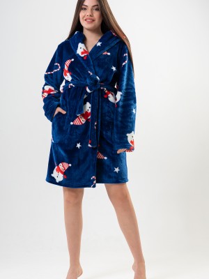 Woman Soft Christmas Dressing Gown Woman Soft Christmas Dressing Gown