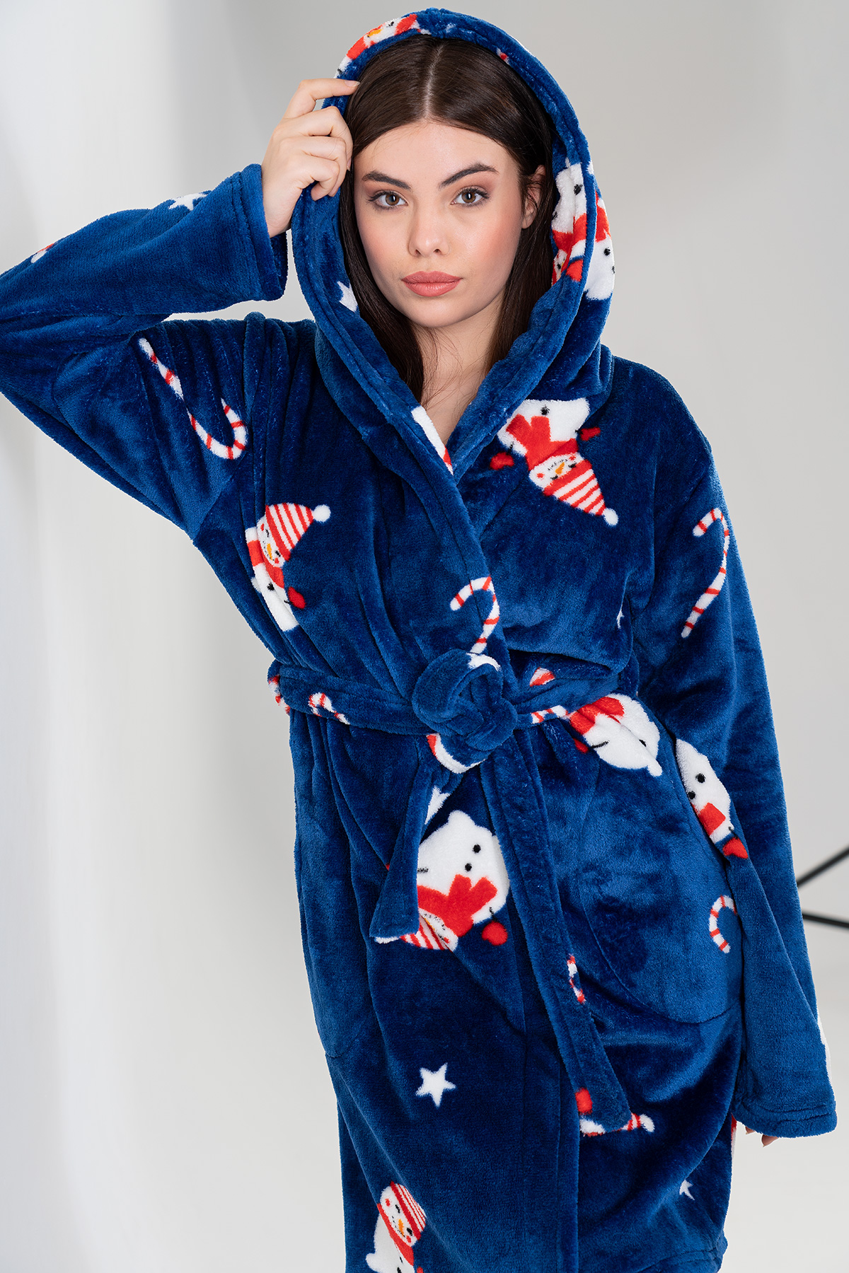 Woman Soft Christmas Dressing Gown Woman Soft Christmas Dressing Gown