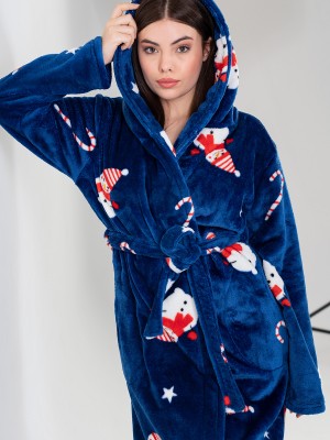 Woman Soft Christmas Dressing Gown Woman Soft Christmas Dressing Gown