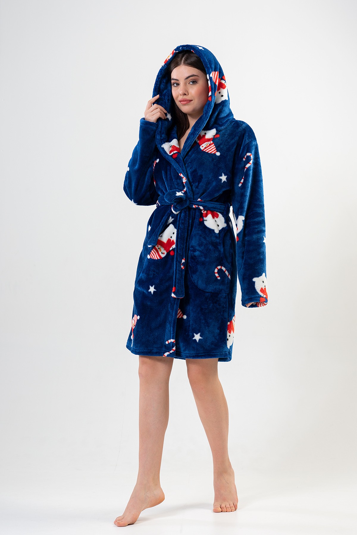 Woman Soft Christmas Dressing Gown Woman Soft Christmas Dressing Gown