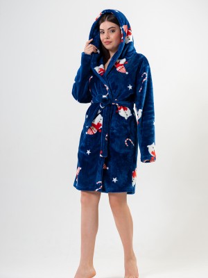 Woman Soft Christmas Dressing Gown Woman Soft Christmas Dressing Gown