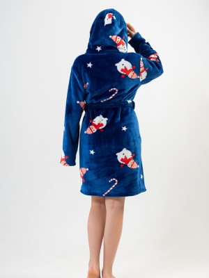 Woman Soft Christmas Dressing Gown Woman Soft Christmas Dressing Gown