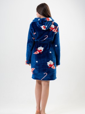 Woman Soft Christmas Dressing Gown Woman Soft Christmas Dressing Gown