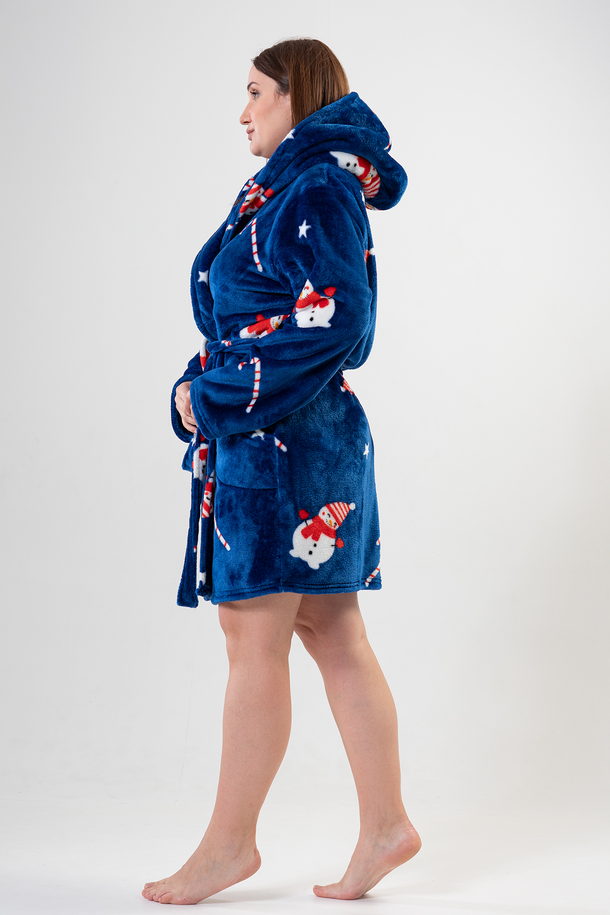 Woman Big Size Soft Christmas Dressing Gown Woman Big Size Soft Christmas Dressing Gown