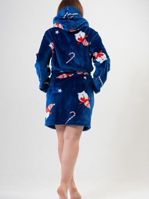 Woman Big Size Soft Christmas Dressing Gown Woman Big Size Soft Christmas Dressing Gown
