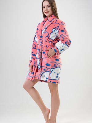 Woman Welsoft Pinky Dressing Gown Woman Welsoft Pinky Dressing Gown