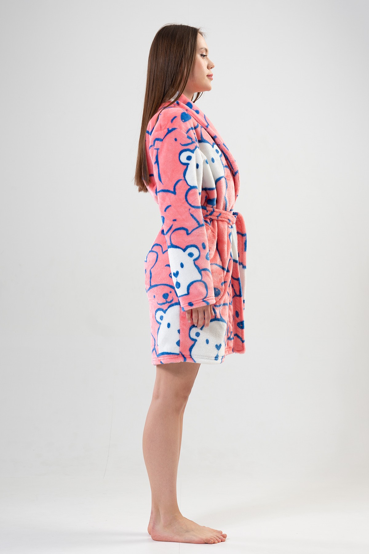 Woman Welsoft Pinky Dressing Gown Woman Welsoft Pinky Dressing Gown
