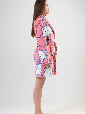 Woman Welsoft Pinky Dressing Gown Woman Welsoft Pinky Dressing Gown