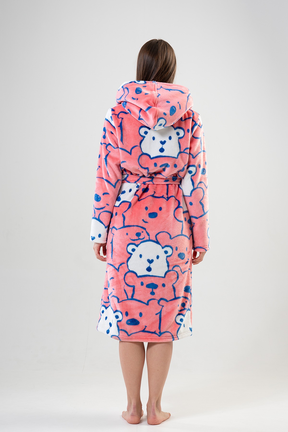 Woman Pink Dressing Gown Woman Pink Dressing Gown