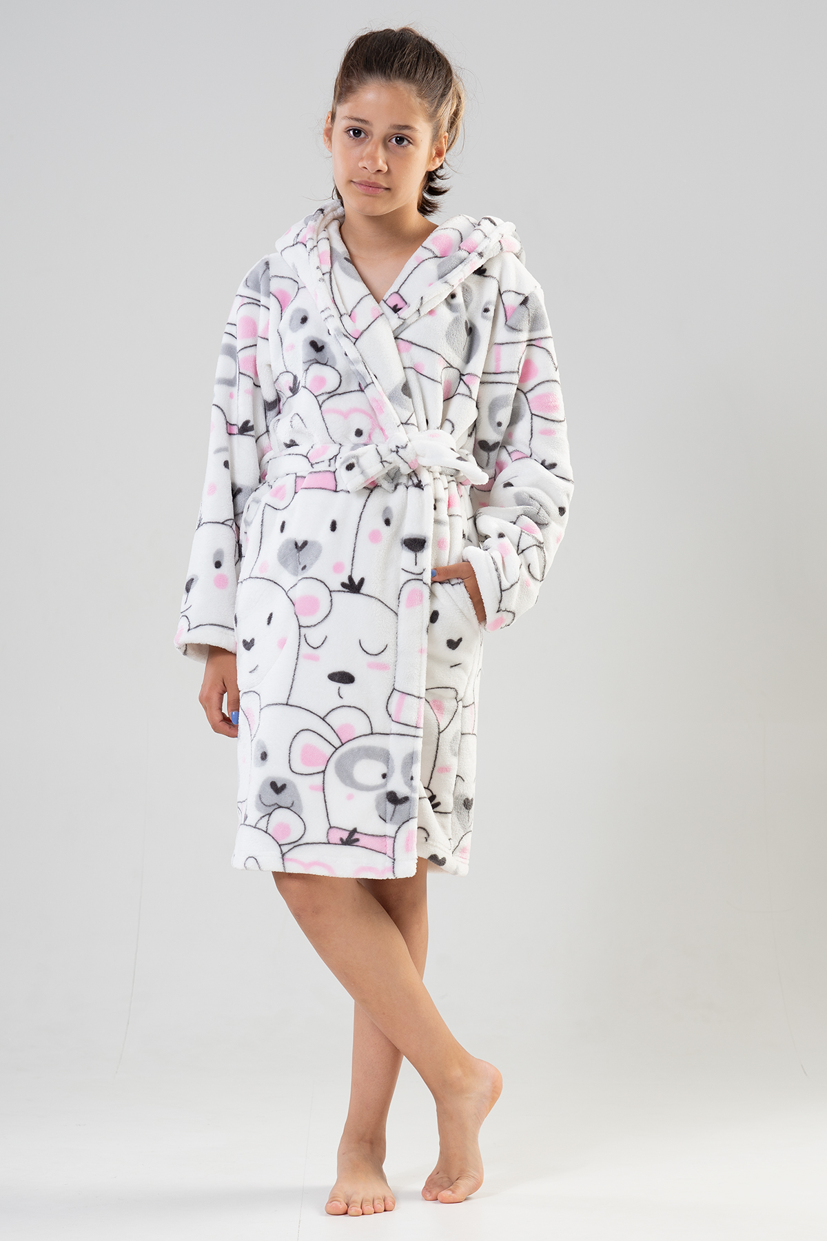 Kids' Girl White Dressing Gown Kids' Girl White Dressing Gown
