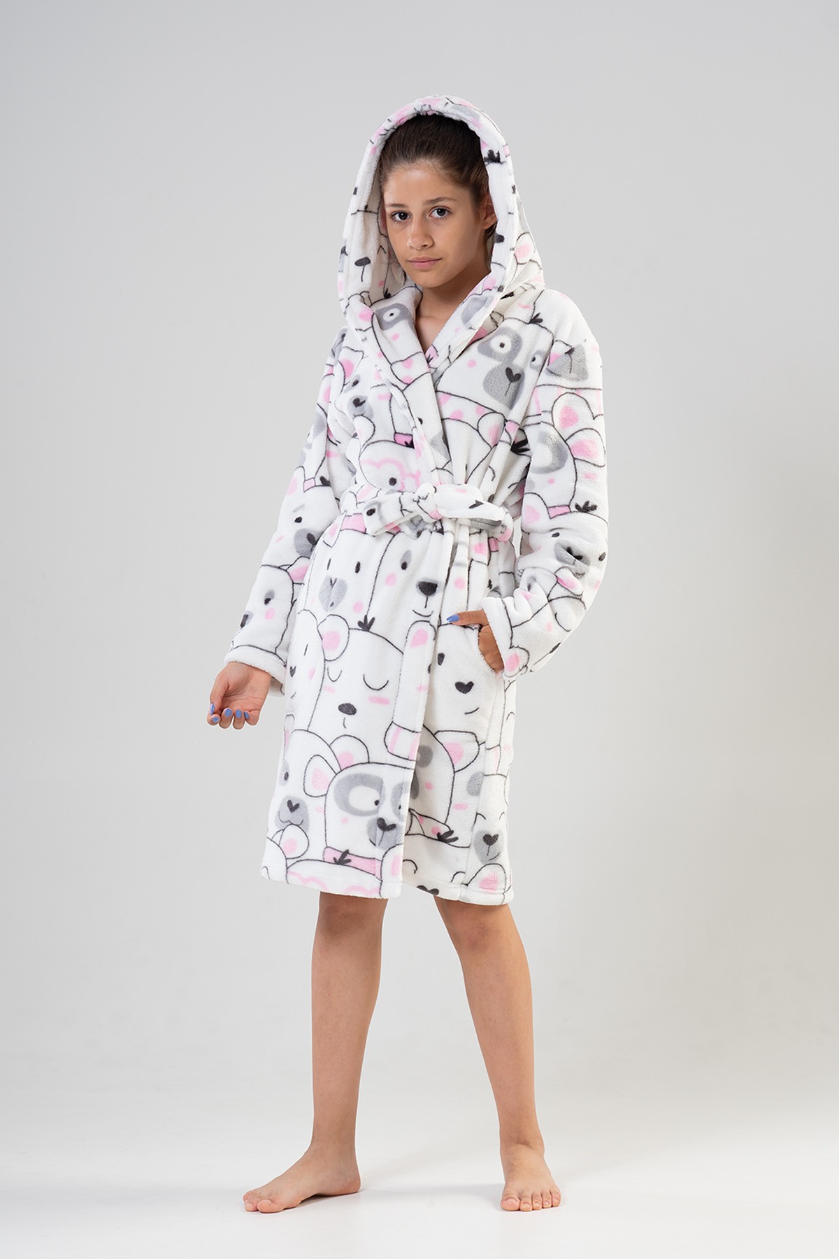 Kids' Girl White Dressing Gown Kids' Girl White Dressing Gown