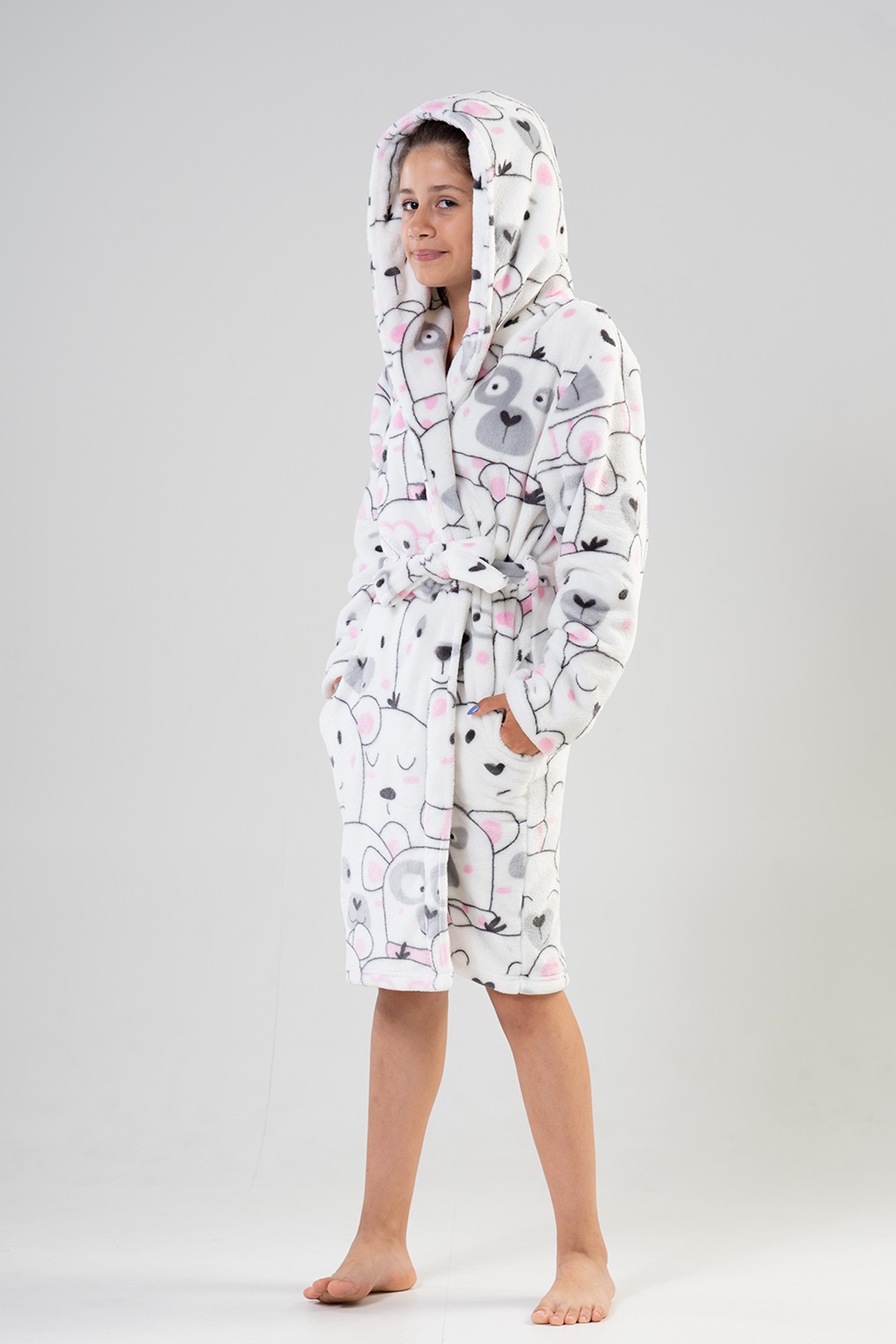 Kids' Girl White Dressing Gown Kids' Girl White Dressing Gown