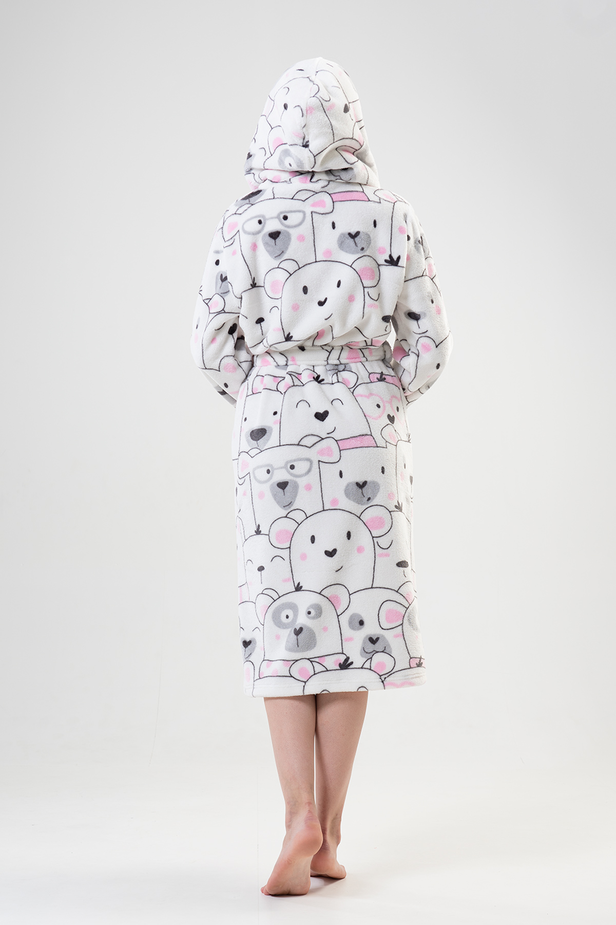 Woman White Long Dressing Gown Woman White Long Dressing Gown
