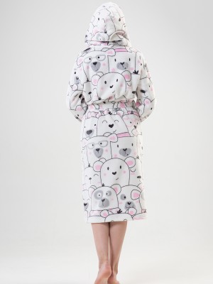 Woman White Long Dressing Gown Woman White Long Dressing Gown