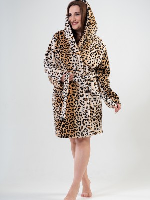 Woman Big Size Cream Dressing Gown Woman Big Size Cream Dressing Gown