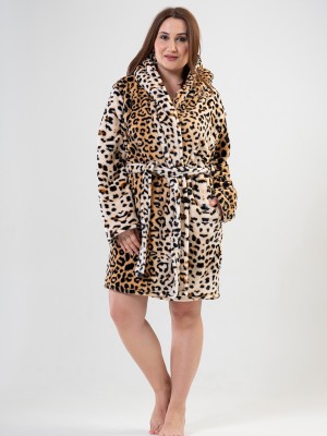 Woman Big Size Cream Dressing Gown Woman Big Size Cream Dressing Gown