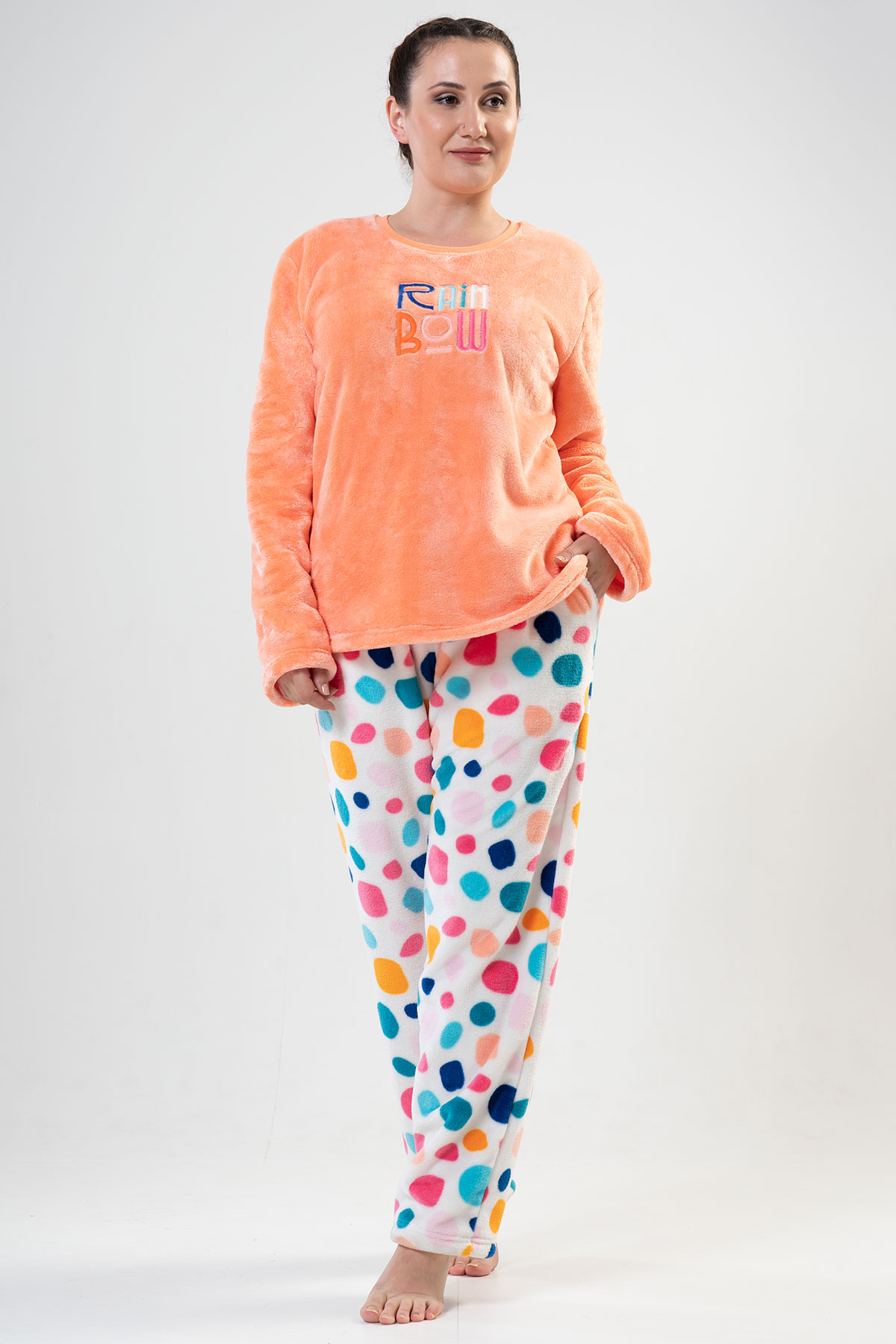 Woman Big Size Rainbow Pyjama Set Woman Big Size Rainbow Pyjama Set