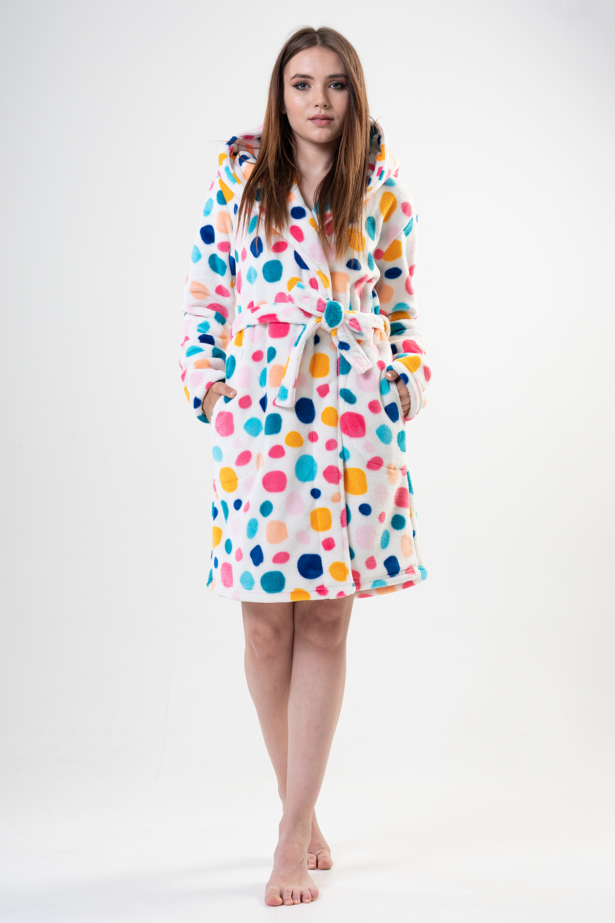 Woman Colorly Dressing Gown Woman Colorly Dressing Gown