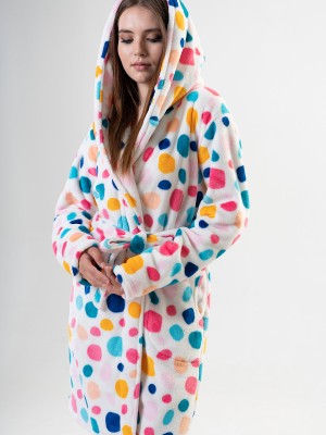 Woman Colorly Dressing Gown Woman Colorly Dressing Gown