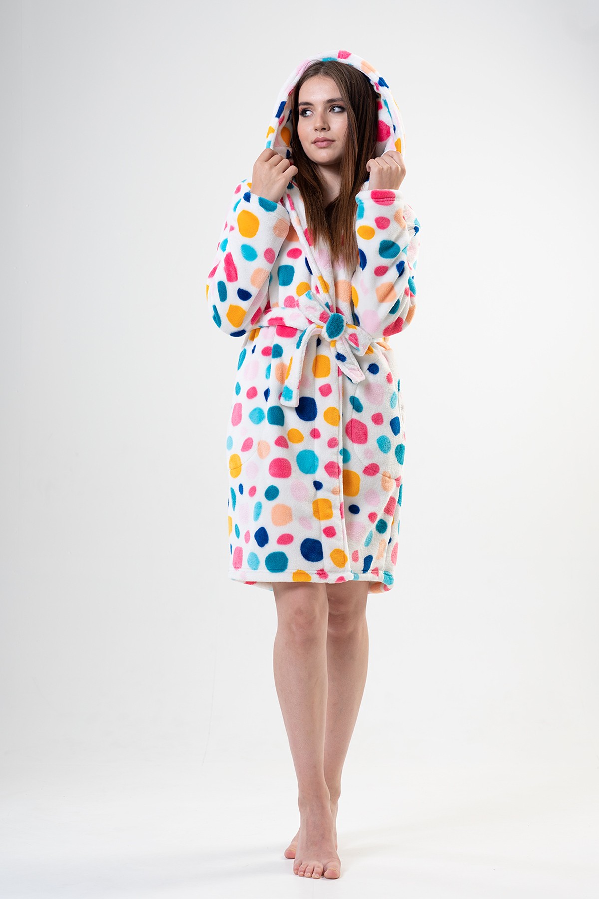 Woman Colorly Dressing Gown Woman Colorly Dressing Gown