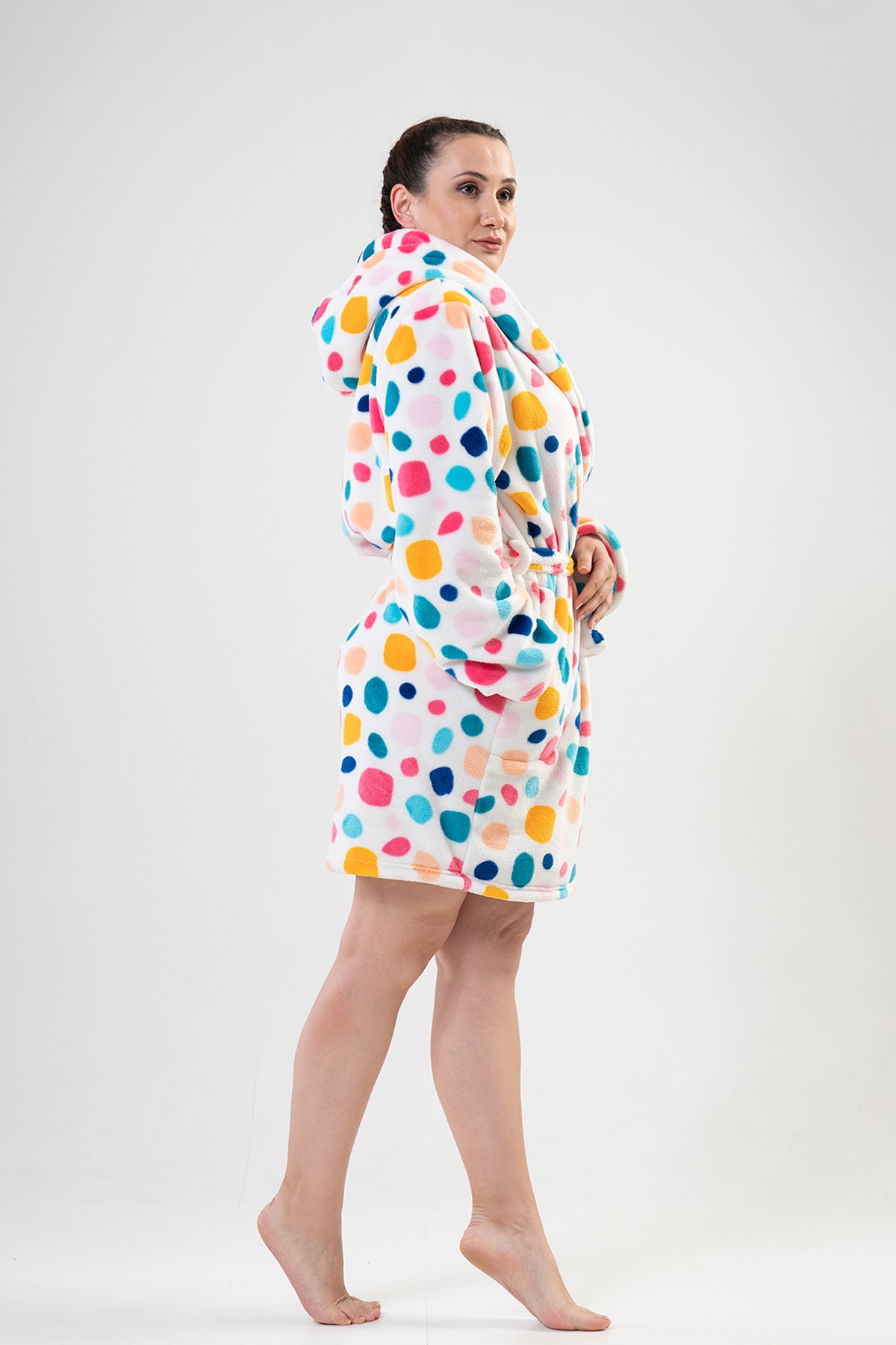 Woman Big Size Colorly Dressing Gown Woman Big Size Colorly Dressing Gown