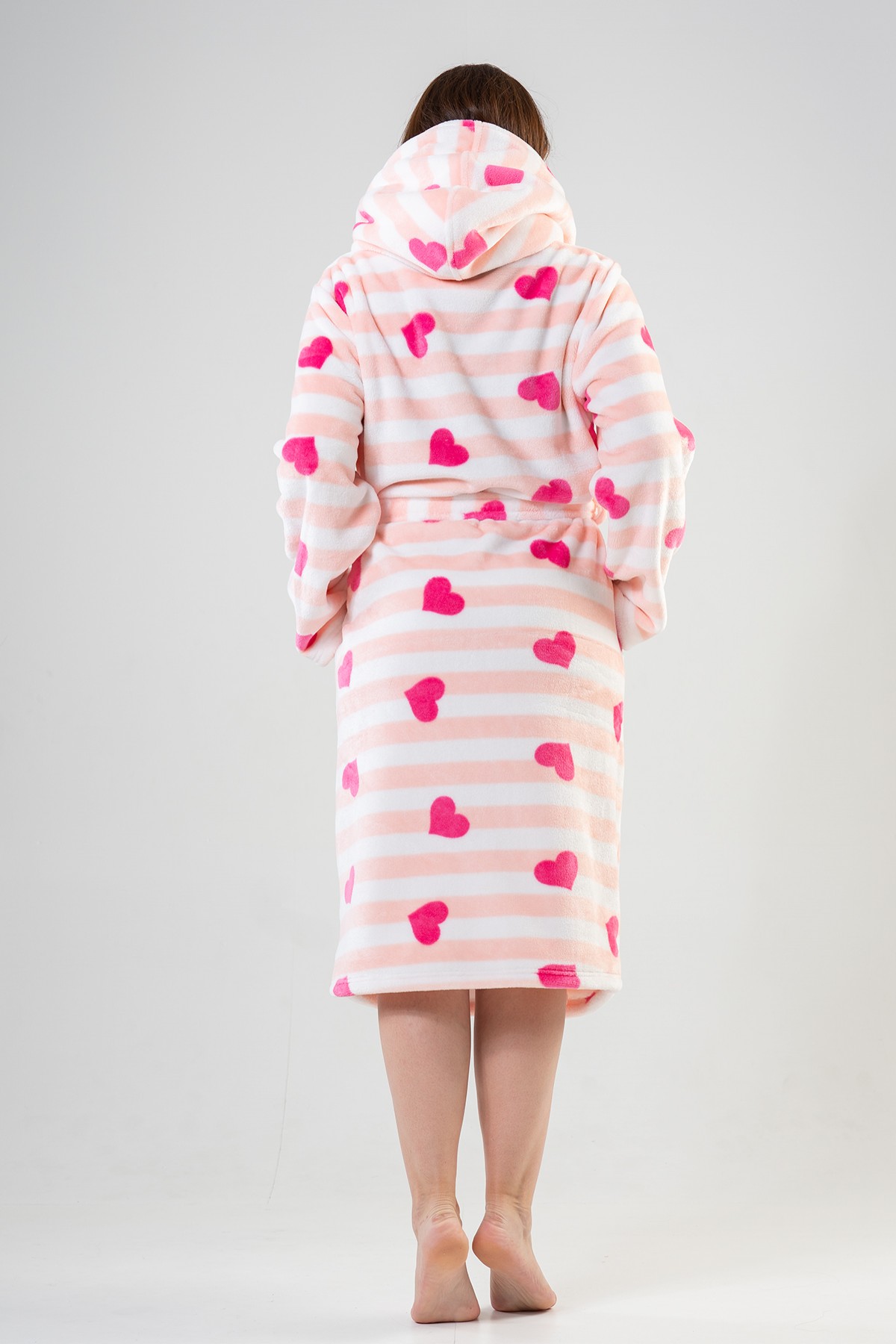 Woman Big Size Softy Heart Dressing Gown Woman Big Size Softy Heart Dressing Gown