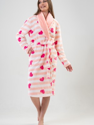 Woman Fuchsia Long Dressing Gown Woman Fuchsia Long Dressing Gown