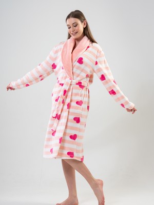 Woman Fuchsia Long Dressing Gown Woman Fuchsia Long Dressing Gown