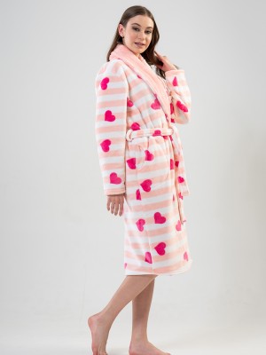Woman Fuchsia Long Dressing Gown Woman Fuchsia Long Dressing Gown