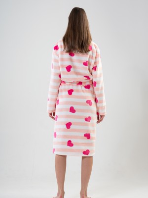 Woman Fuchsia Long Dressing Gown Woman Fuchsia Long Dressing Gown