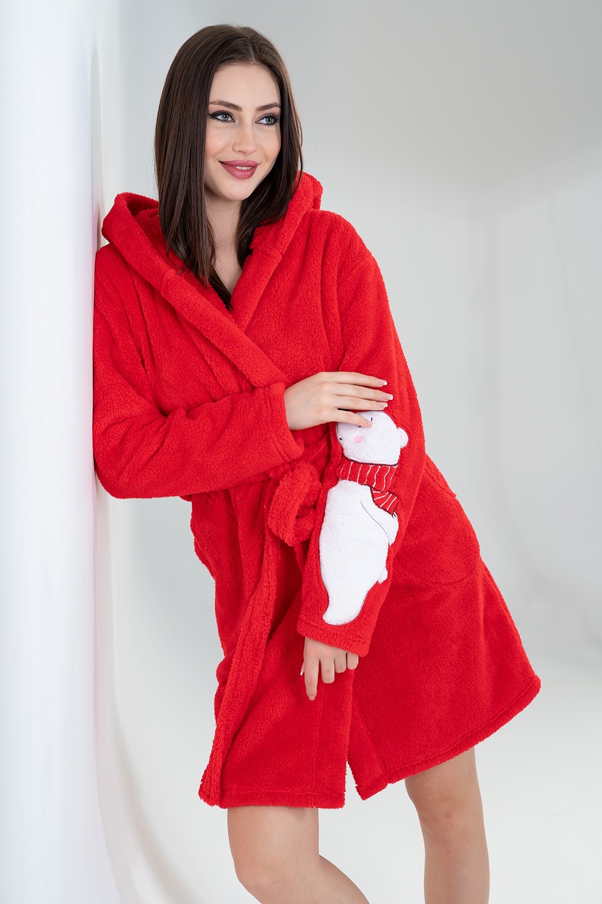 Woman Welsoft Christmas Dressing Gown Woman Welsoft Christmas Dressing Gown