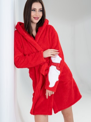 Woman Welsoft Christmas Dressing Gown Woman Welsoft Christmas Dressing Gown