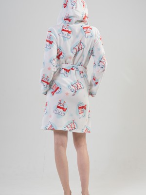 Woman Fleece Winter Dressing Gown Woman Fleece Winter Dressing Gown